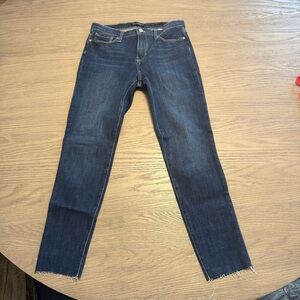 Banana Republic Mid-Rise Skinny Dark Wash Skinny Jeans Sz 28 Preppy Classic